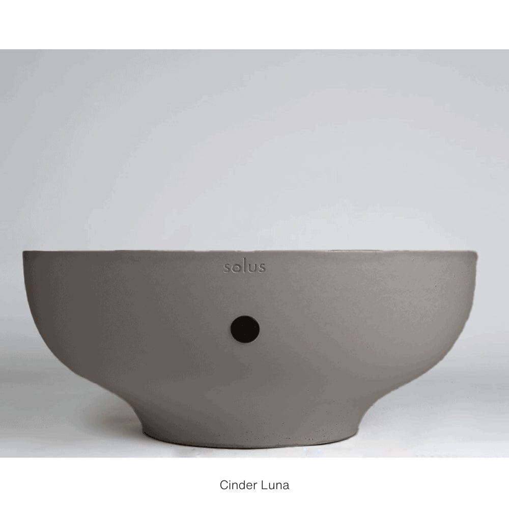 solus luna 42 gas fire pit in cinder color