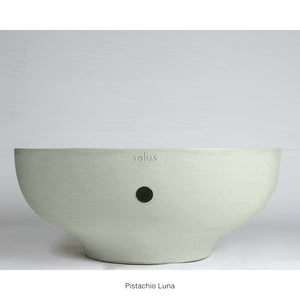solus luna 42 round fire pit in pistachio color