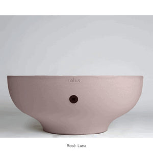 solus luna 42 round fire pit in rose color