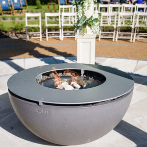 a closer look on solus round metal tabletop