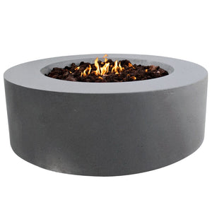 stonelum coliseo 1 round grey gas fire pit