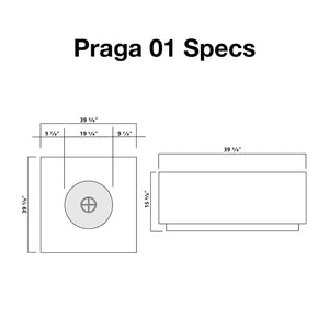 stonelum praga 1 square fire pit specs