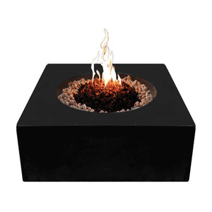 stonelum praga 1 square black gas fire pit