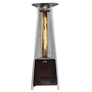 SUNHEAT 72" Tall Triangle Golden Hammered Decorative Propane Patio Heater