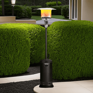 SUNHEAT Round Black Portable Propane Patio Heater in Garden