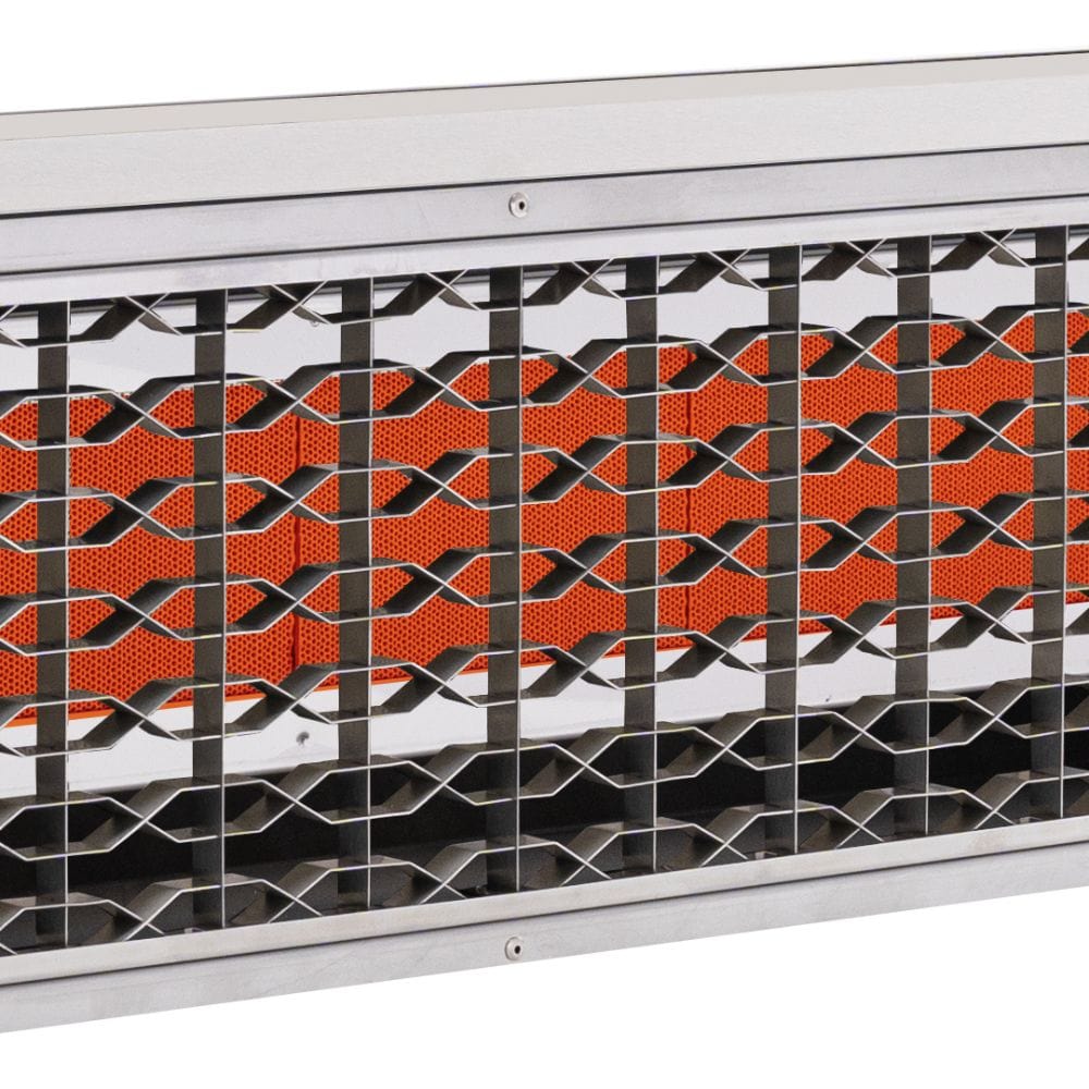 close up on front grill - angle view