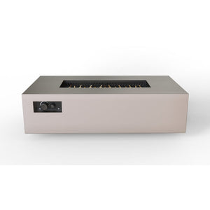 warming trends aon r60 rectangular fire pit table in sand pebble