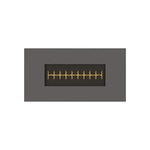 warming trends aon r72 rectangular fire pit table in charcoal, top view