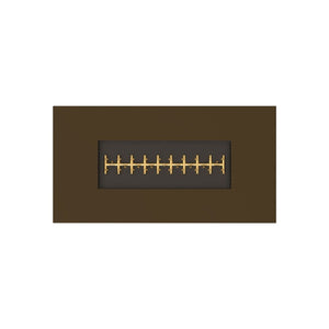 warming trends aon r72 rectangular fire pit table in bronze, top view