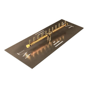 Warming Trends CFBL110 Linear CROSSFIRE™ 22" Brass Gas Burner with 26" Plate