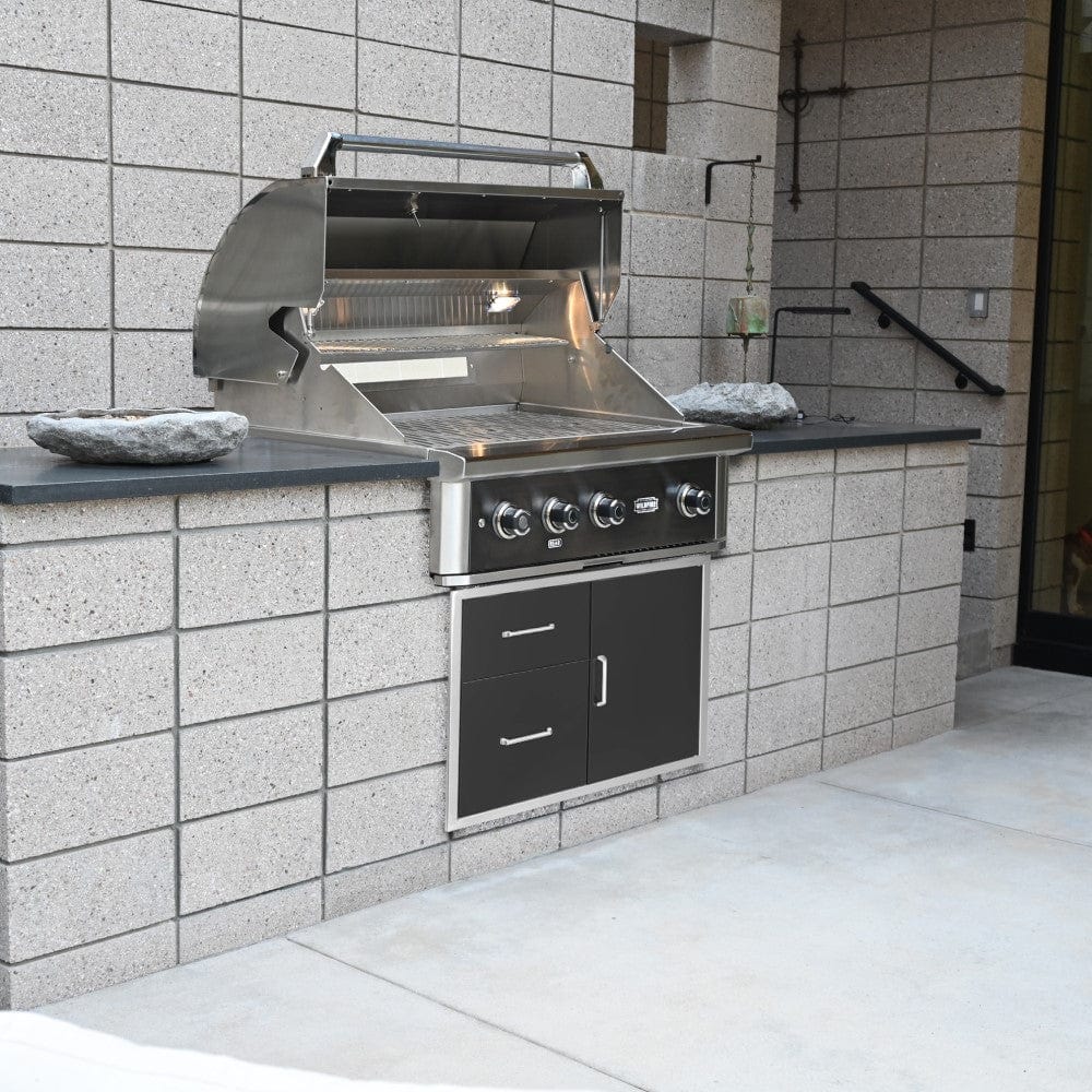 Wildfire Ranch PRO 36-Inch 3-Burner Built-In Gas Grill Open Island Angle
