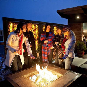 Friends Gathered Around Outdoor Fire Pit