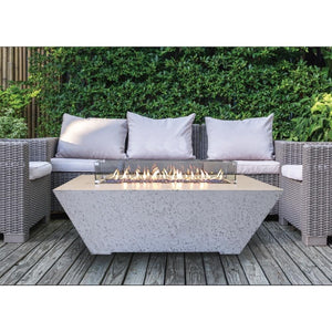 Athena Olympus Rectangular LP Fire Table with Access Door in Outdoor Patio