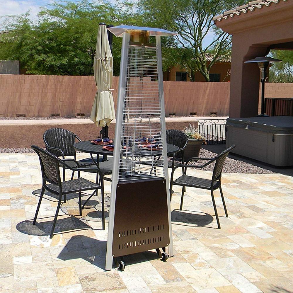 AZ Patio Heaters Hiland Compact Hammered Bronze Heater in Outdoor Patio