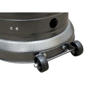 AZ Patio Heaters Hiland Hammered Silver Propane Patio Heater Wheels