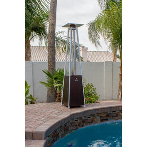 AZ Patio Heaters Hiland Hammered Bronze Patio Heater by the Pool