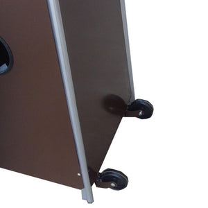 AZ Patio Heaters Hiland Portable Hammered Bronze Propane Patio Heater Wheels