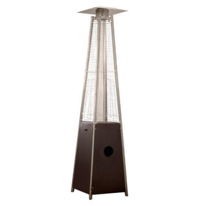 AZ Patio Heaters Hiland Portable Hammered Bronze Propane Patio Heater with Flame