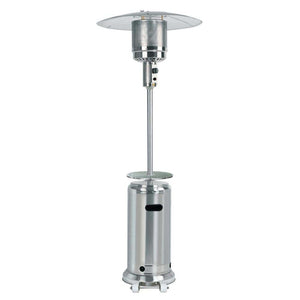 AZ Patio Heaters Hiland Stainless Steel Propane Patio Heater with Table