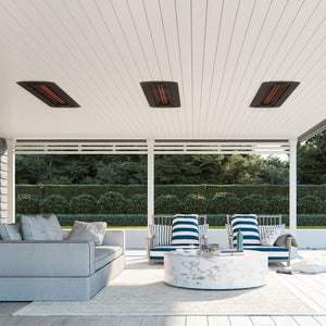 Flush Mounted Bromic Tungsten Electric Heaters in Patio