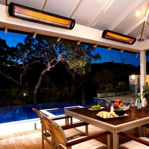 Bromic Tungsten Smart-Heat Electric Patio Heaters Wall Mounted Residential Installation