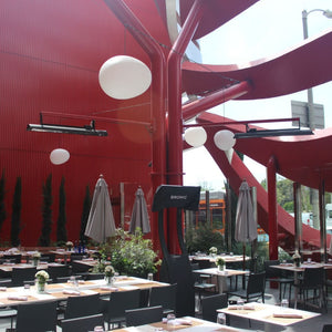 bromic tungsten smart-heat electric patio heater pole mounted