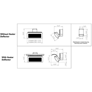 Bromic Tungsten Smart-Heat Gas Patio Heater Dimensions