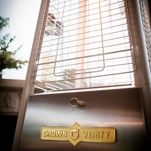 Crown Verity CV-2670-SS Quartz Tower Heater close up view