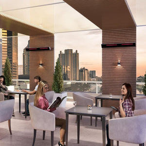 Dimplex DIR Series 50" 3000 Watt Infrared Electric Heater in a Dining Area