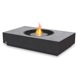 EcoSmart Fire Martini 50" Rectangular Concrete Gas Fire Pit Table in Graphite