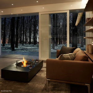 EcoSmart Fire Martini 50 Graphite Ethanol Fire Table Indoors