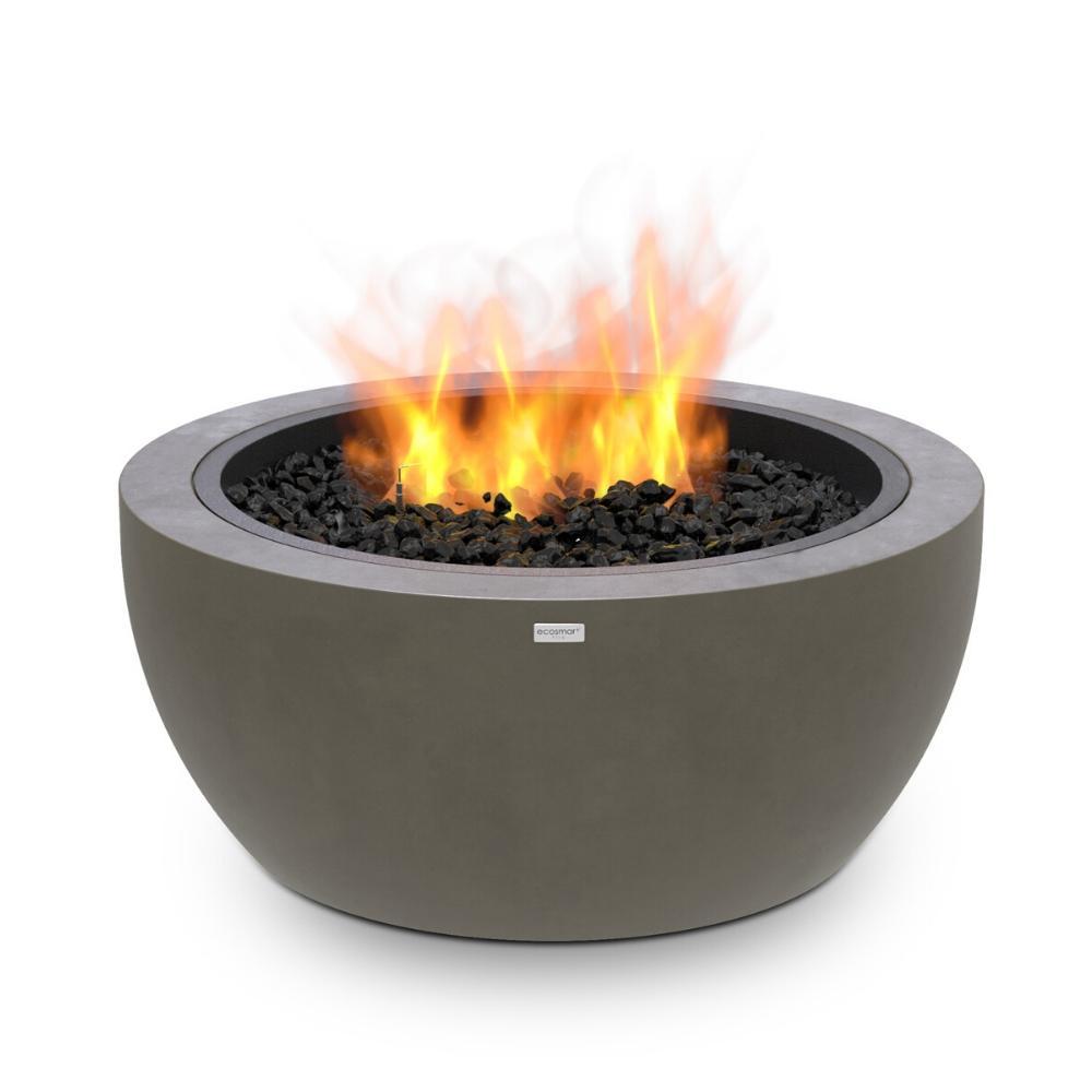 EcoSmart Fire Pod Round Concrete Fire Pit Bowl - front view
