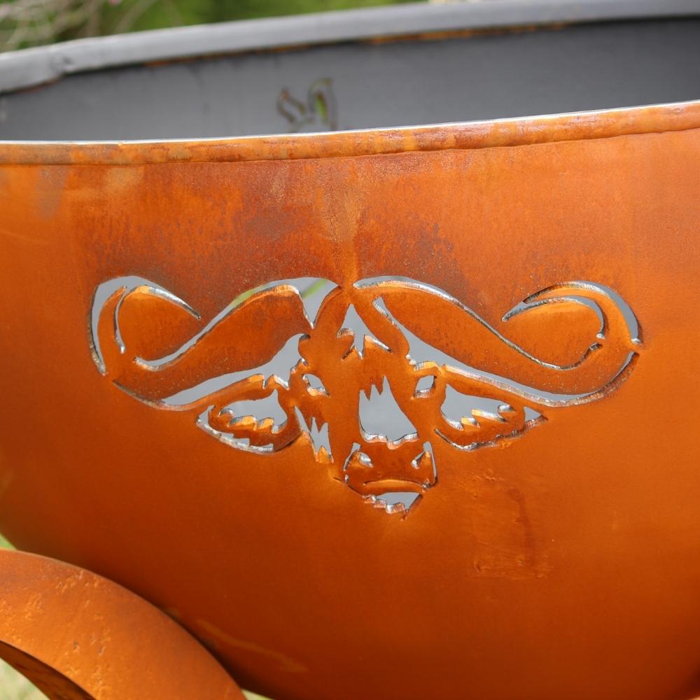 Rhino Design Of Fire Pit Art Africa's Big Five - room setting