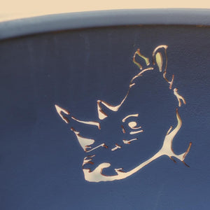 Rhino Design On The Inside Of Fire Pit Art Africa's Big Five