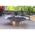Fire Pit Art Bella Vita 34-Inch Handcrafted Stainless Steel Gas Fire Pit
