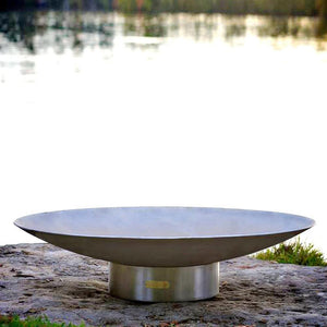 Fire Pit Art Bella Vita Handcrafted Stainless Steel Gas Fire Pit by the Water