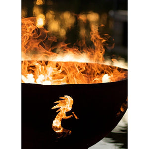 Wood Burning Fire Pit - Fire Pit Art Kokopelli - 36" Steel Fire Pit (KO)