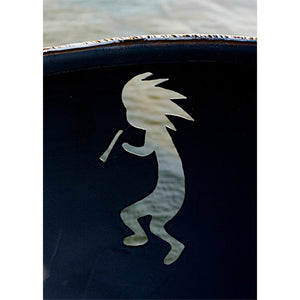 Fire Pit Art Kokopelli - 36" Handcrafted Carbon Steel Gas Fire Pit