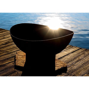 Wood Burning Fire Pit - Fire Pit Art Scallops - 36" Steel Fire Pit (SC)