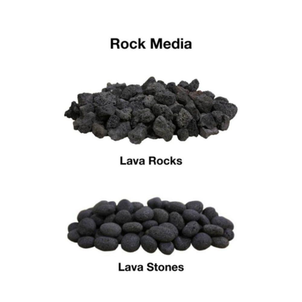 Firegear Rock Media for Gas Fire Pits - angle view