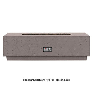 firegear sanctuary fire pit table in slate