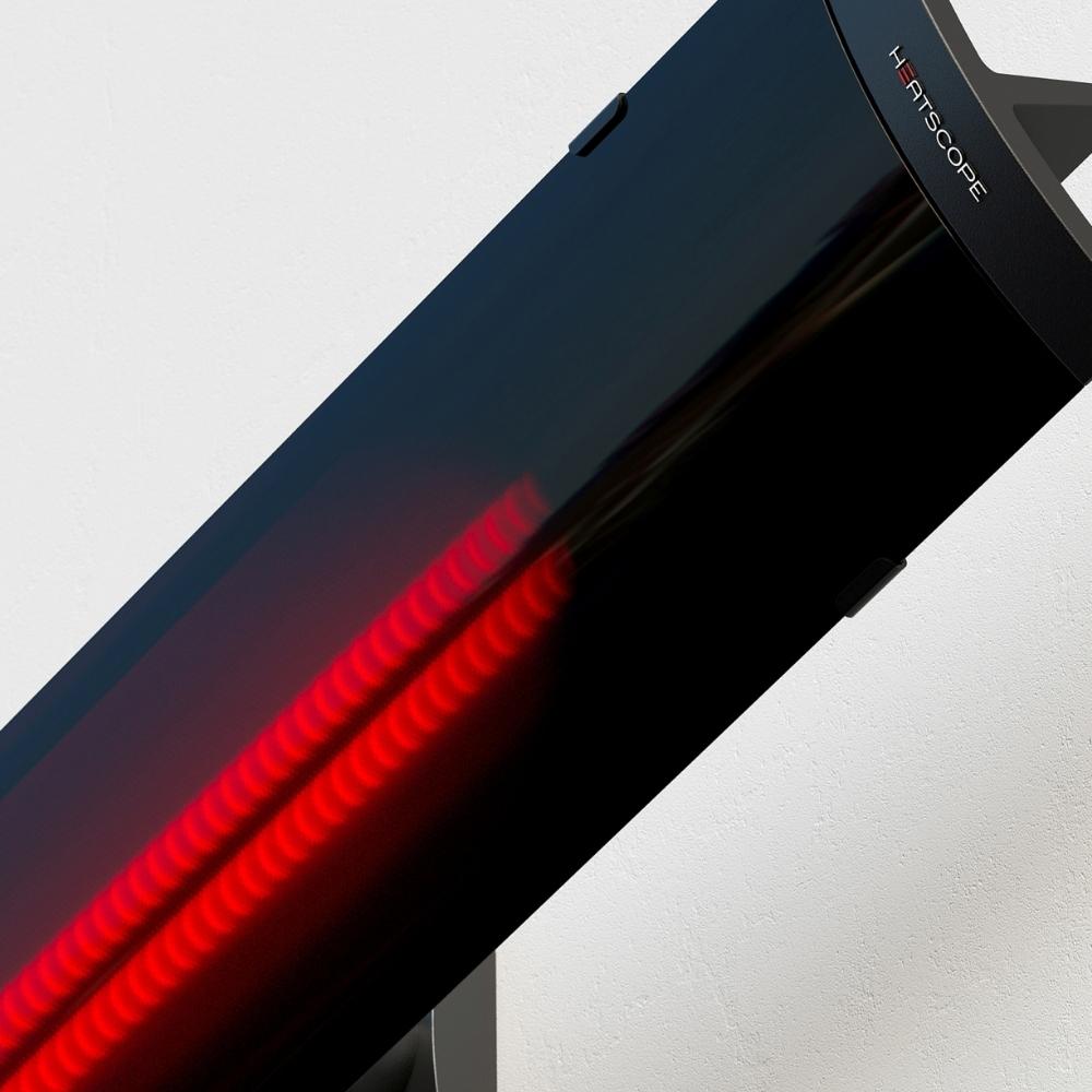Heatscope Black Pure 2400W Electric Patio Heater Up Close