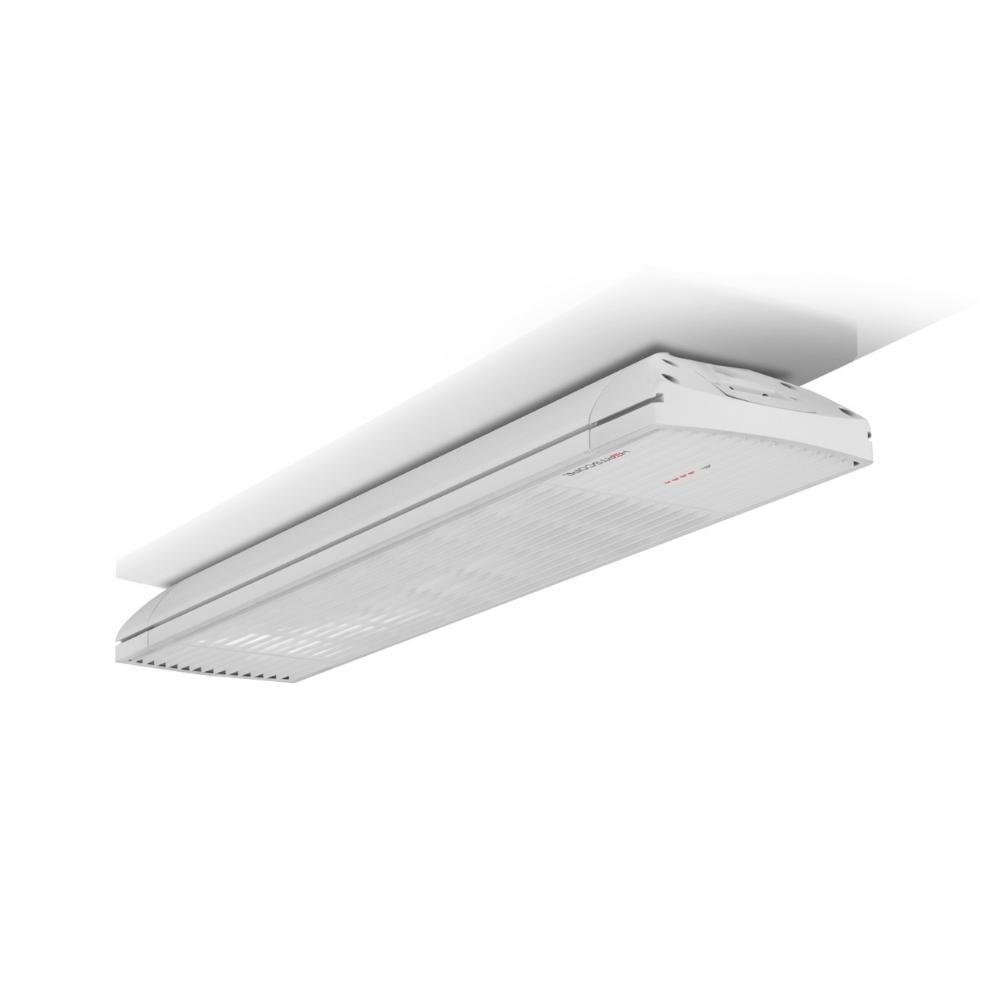 Heatscope Spot 35" White Electric Heater with People Outdoors