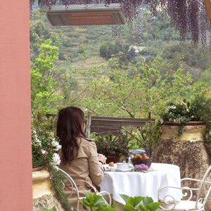 Heatscope Spot 35" Black Electric Heater with Optional Weathershield