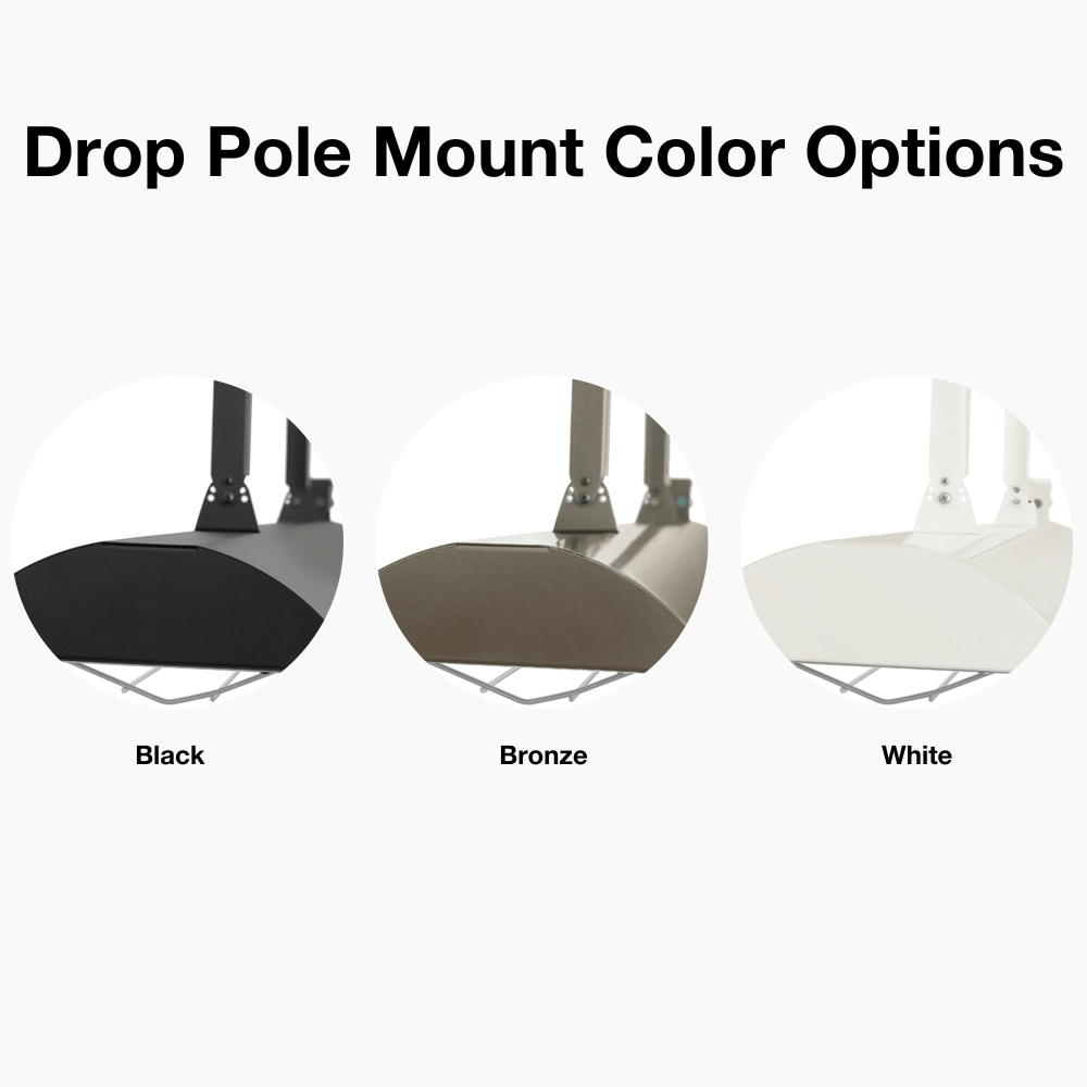 colors for infratech drop pole kit - angle view