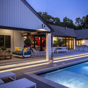 infratech cd electric patio heater wall mounted in patio and pool area