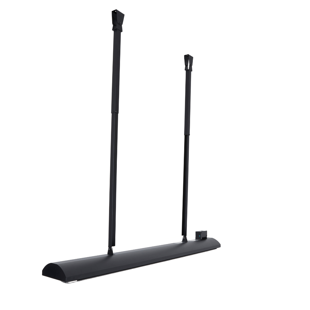 Infratech Black Drop Pole Mounting Kit Faced Down - installation view