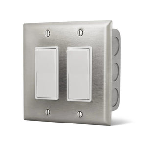Infratech Simple On/Off Switches for Dual Heaters, In-Wall Covered Area Installation