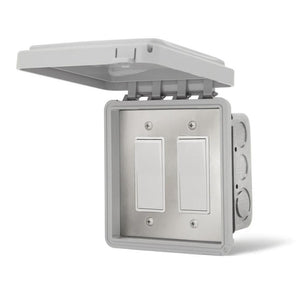 Infratech Simple On/Off Switches for Dual Heaters, In-Wall Exposed Outdoor Area Installation