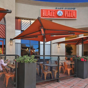 Infratech SL Series 42" Single Element Infrared Electric Heater Umbrella Mounted